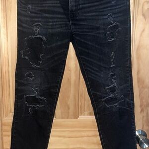 American Eagle Outfitters Black Distressed Jeans